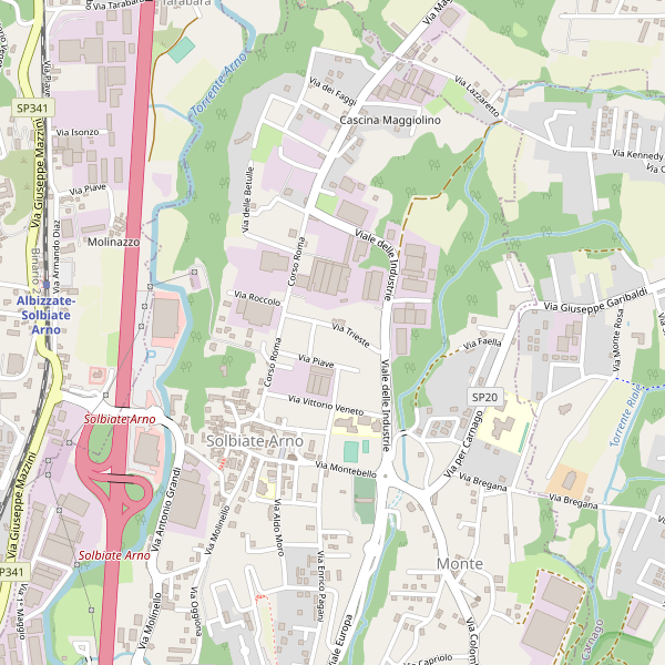 Thumbnail mappa stradale di Solbiate Arno