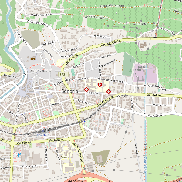 Thumbnail mappa stradale di Sondrio