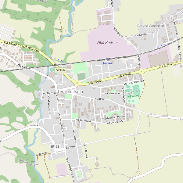 Thumbnail mappa stradale di Terno d'Isola