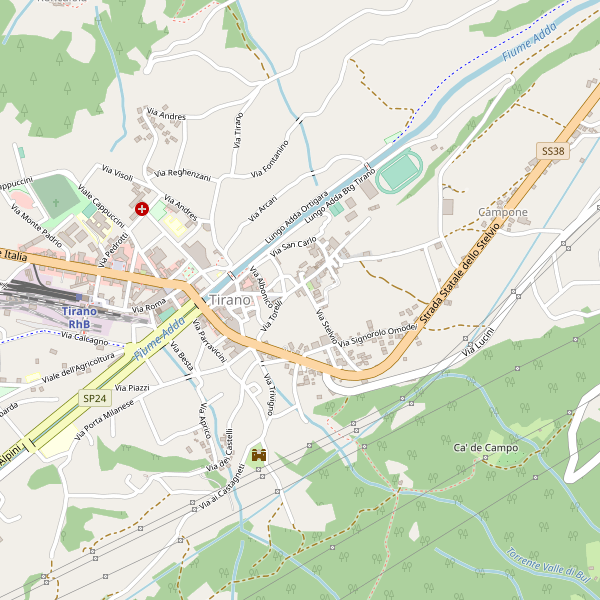 Thumbnail mappa stazionibus di Tirano