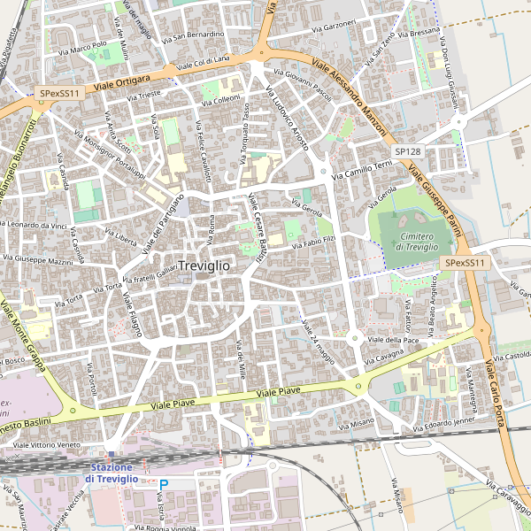 Thumbnail mappa stradale di Treviglio