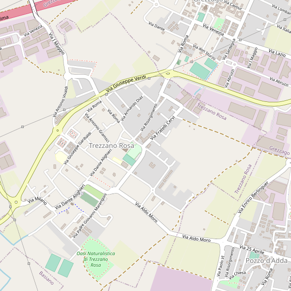 Thumbnail mappa stradale di Trezzano Rosa