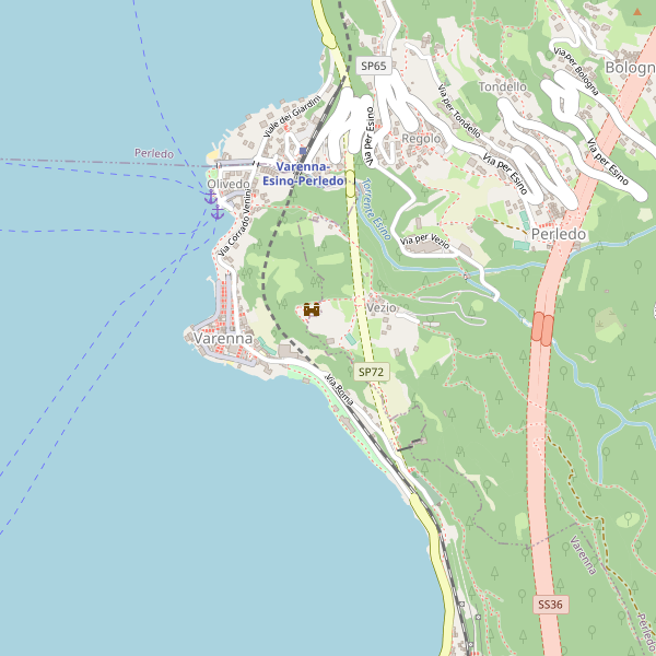 Thumbnail mappa stradale di Varenna