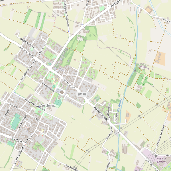 Thumbnail mappa stradale di Verderio Superiore