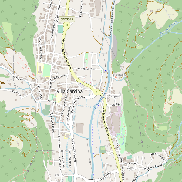 Thumbnail mappa stradale di Villa Carcina