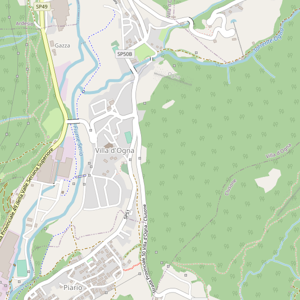 Thumbnail mappa stradale di Villa d'Ogna