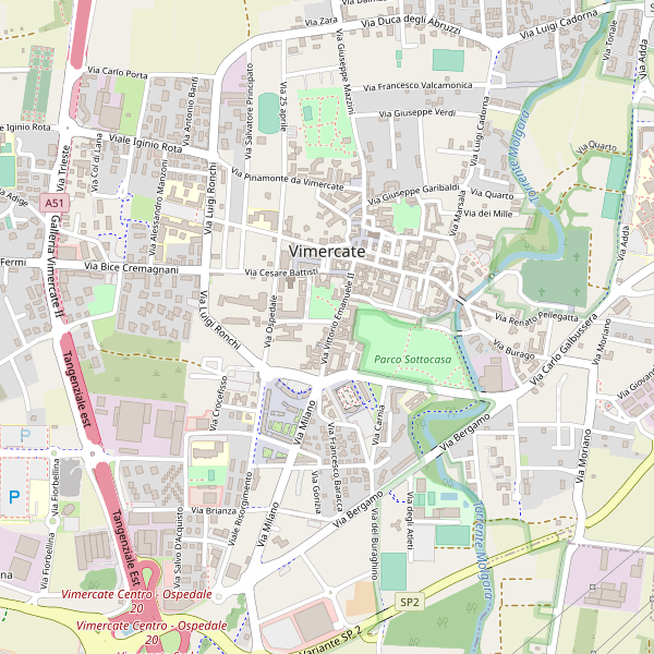 Thumbnail mappa stradale di Vimercate