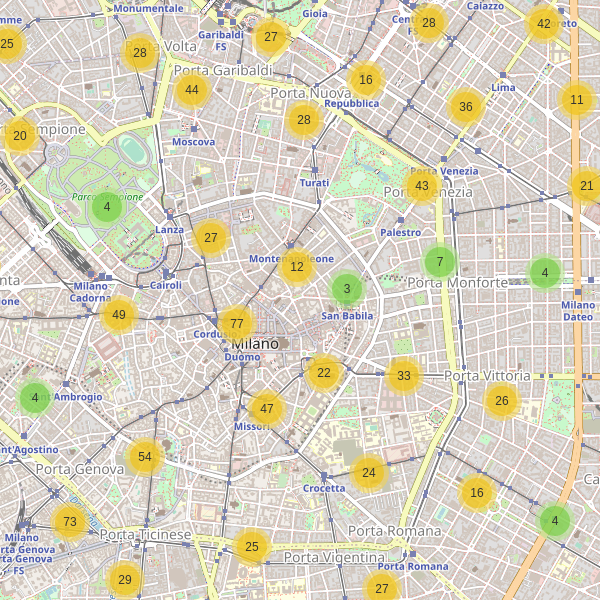 Thumbnail mappa bar di Milano