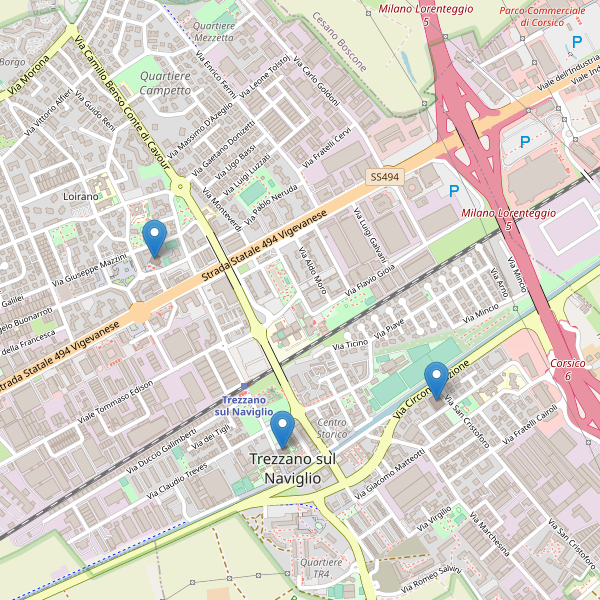 Thumbnail mappa chiese di Trezzano sul Naviglio