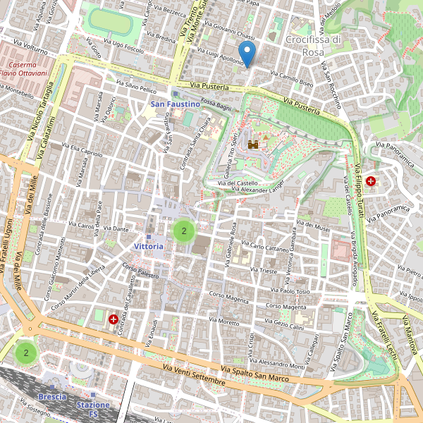 Thumbnail mappa hotel di Brescia