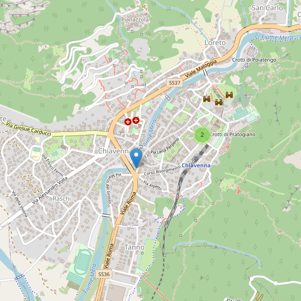 Thumbnail mappa hotel di Chiavenna