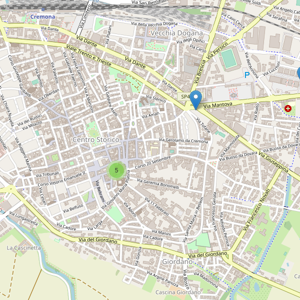 Thumbnail mappa hotel di Cremona