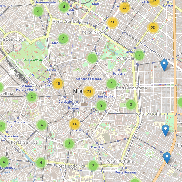 Thumbnail mappa hotel di Milano
