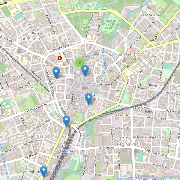Thumbnail mappa hotel di Monza