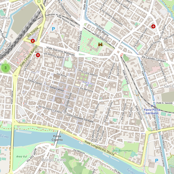 Thumbnail mappa hotel di Pavia