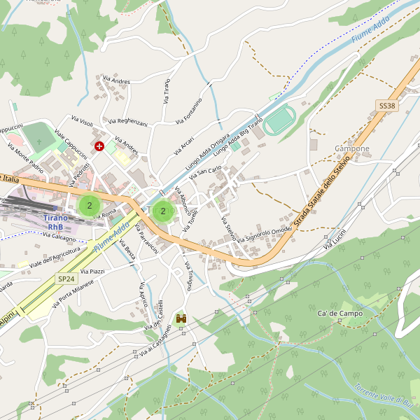 Thumbnail mappa hotel di Tirano
