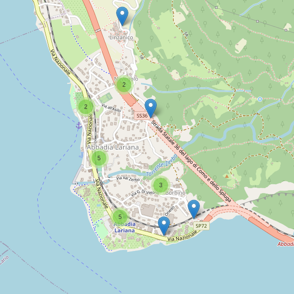 Thumbnail mappa parcheggi di Abbadia Lariana