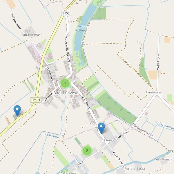 Thumbnail mappa parcheggi di Badia Pavese