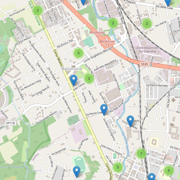 Thumbnail mappa parcheggi di Barlassina