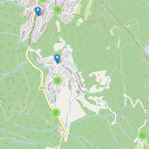 Thumbnail mappa parcheggi di Barni