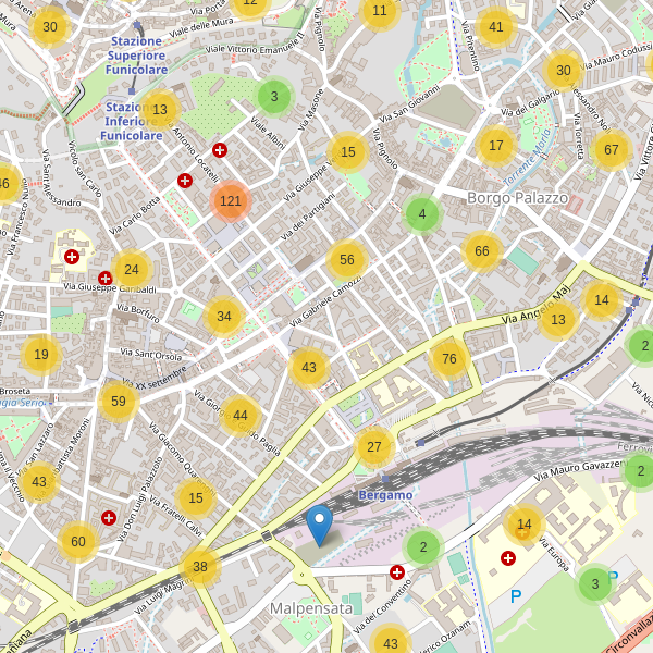 Thumbnail mappa parcheggi di Bergamo