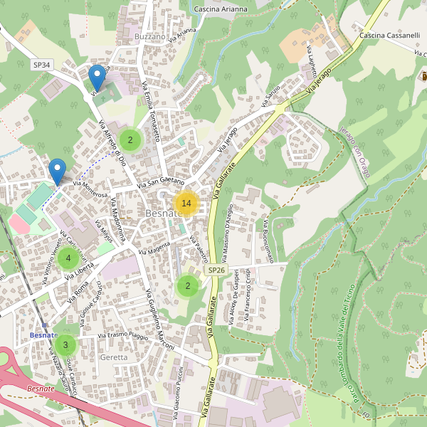 Thumbnail mappa parcheggi di Besnate