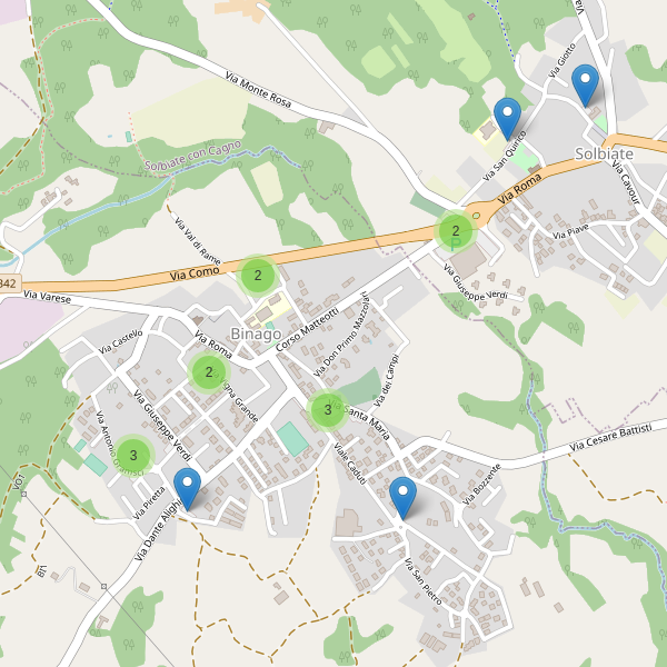 Thumbnail mappa parcheggi di Binago