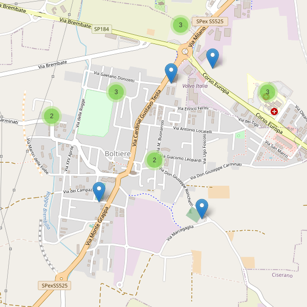 Thumbnail mappa parcheggi di Boltiere