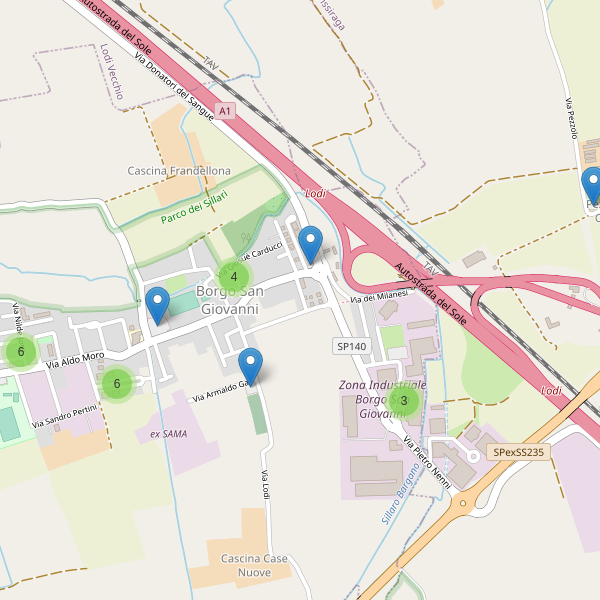 Thumbnail mappa parcheggi di Borgo San Giovanni