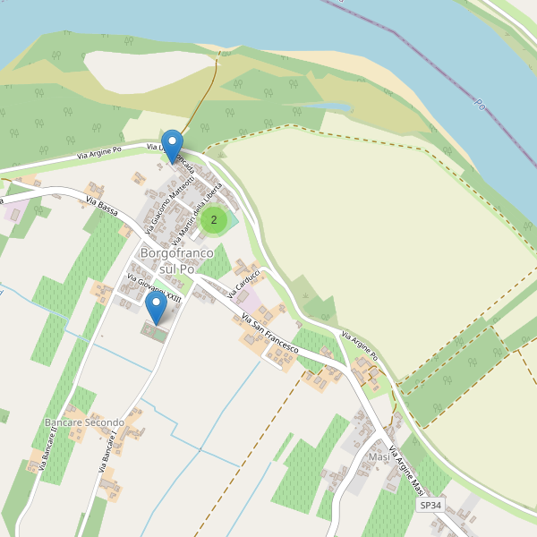 Thumbnail mappa parcheggi di Borgofranco sul Po