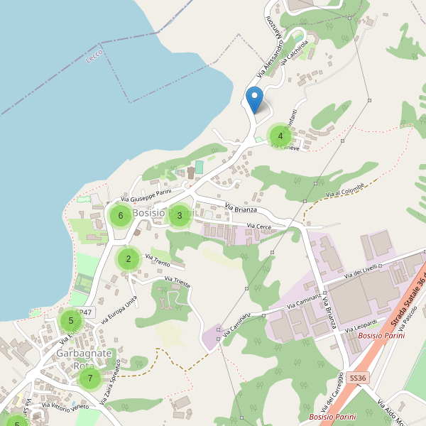 Thumbnail mappa parcheggi di Bosisio Parini