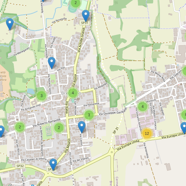 Thumbnail mappa parcheggi di Bregnano