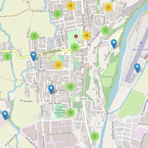 Thumbnail mappa parcheggi di Brembate di Sopra