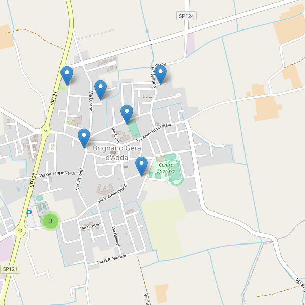 Thumbnail mappa parcheggi di Brignano Gera d'Adda