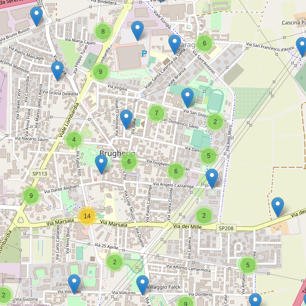 Thumbnail mappa parcheggi di Brugherio