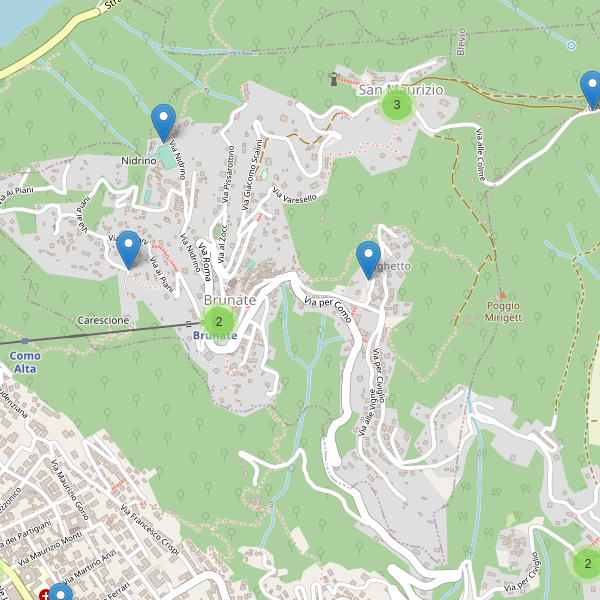 Thumbnail mappa parcheggi di Brunate