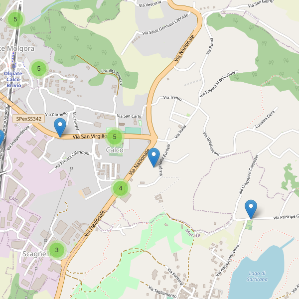 Thumbnail mappa parcheggi di Calco