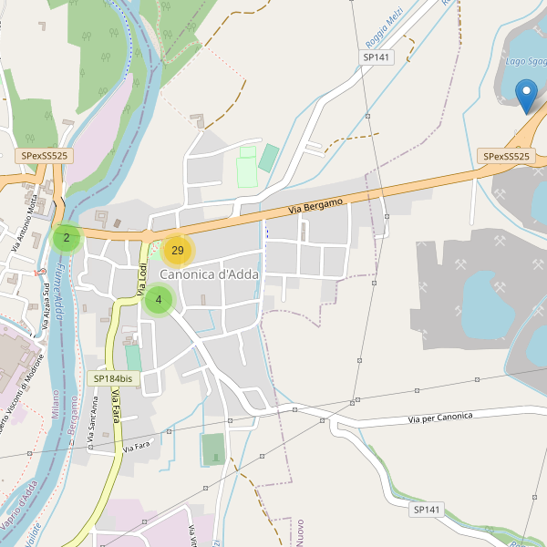 Thumbnail mappa parcheggi di Canonica d'Adda