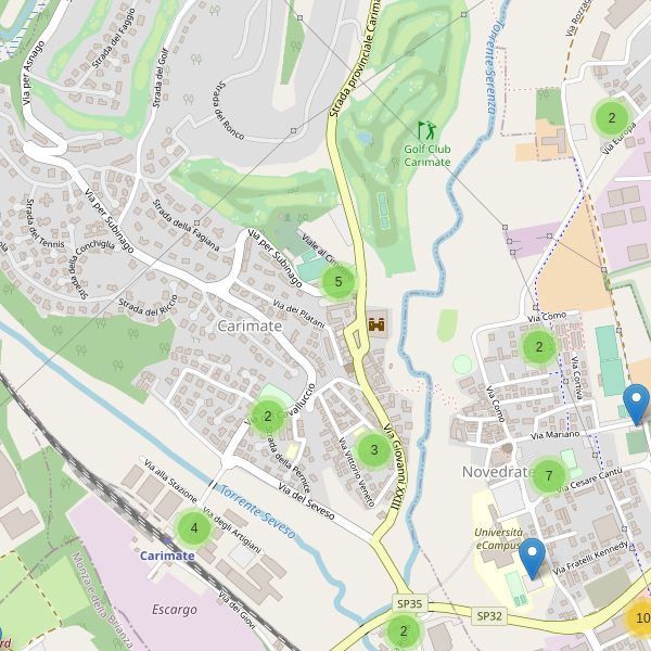 Thumbnail mappa parcheggi di Carimate