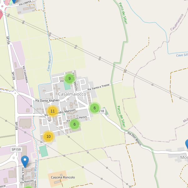 Thumbnail mappa parcheggi di Casalmaiocco