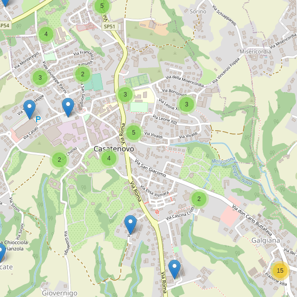 Thumbnail mappa parcheggi di Casatenovo