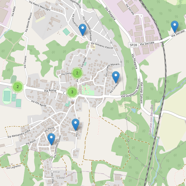 Thumbnail mappa parcheggi di Casnate con Bernate