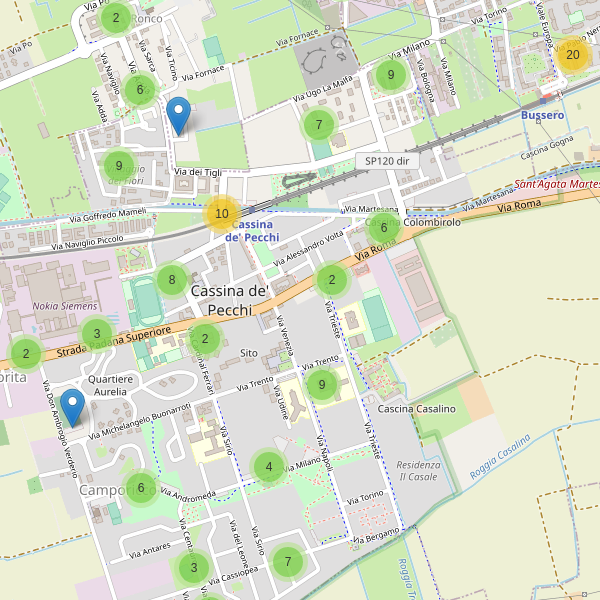 Thumbnail mappa parcheggi di Cassina de' Pecchi