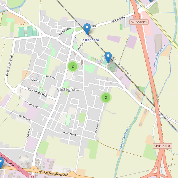 Thumbnail mappa parcheggi di Castegnato