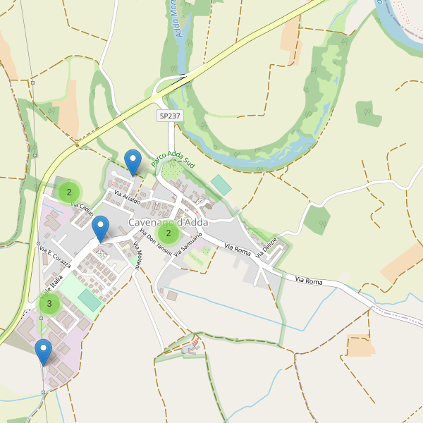 Thumbnail mappa parcheggi di Cavenago d'Adda