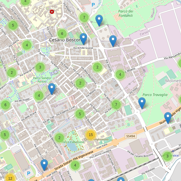 Thumbnail mappa parcheggi di Cesano Boscone