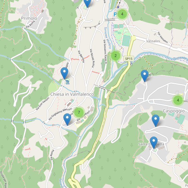 Thumbnail mappa parcheggi di Chiesa in Valmalenco
