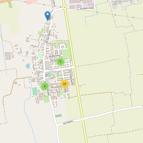 Thumbnail mappa parcheggi di Chieve