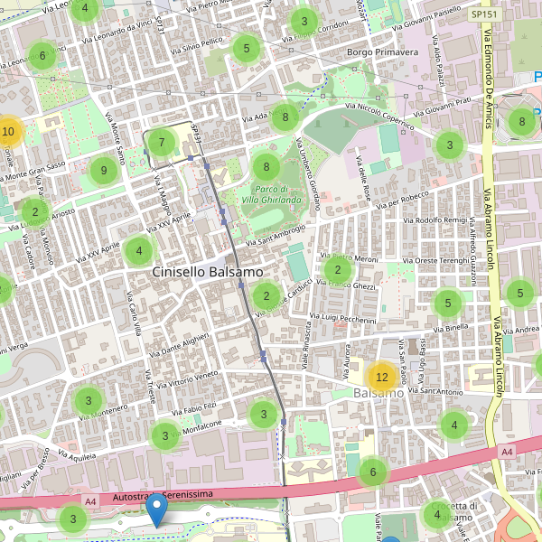 Thumbnail mappa parcheggi di Cinisello Balsamo