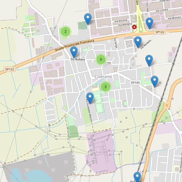 Thumbnail mappa parcheggi di Ciserano